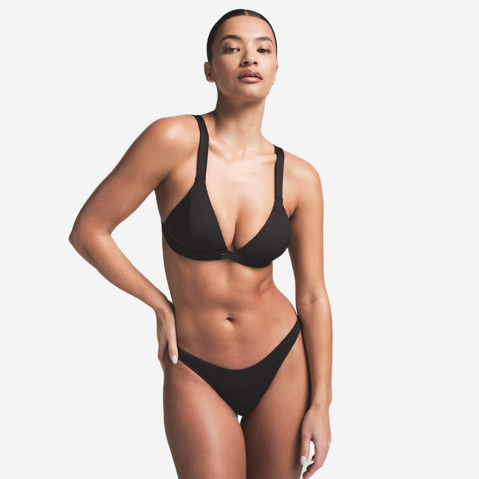 SKIMS SIGNATURE SWIM THONG BIKINI BOTTOM ONYX