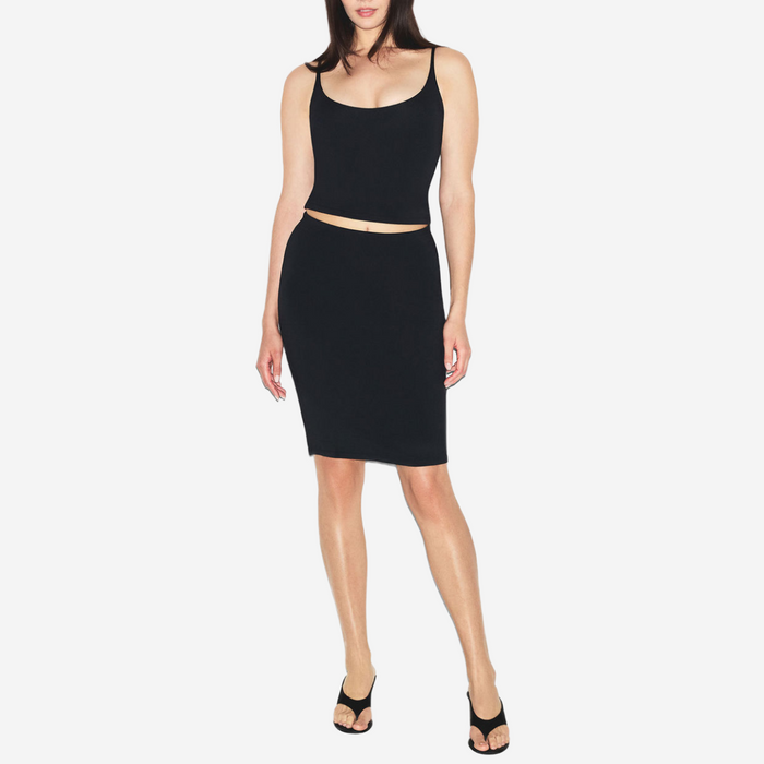 SKIMS Smooth Layers Jersey Skirt Obsidian BLACK