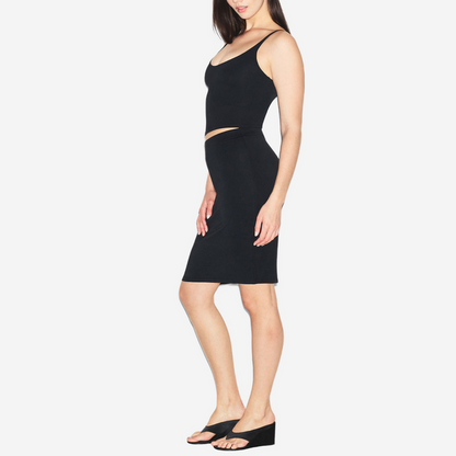 SKIMS Smooth Layers Jersey Skirt Obsidian BLACK