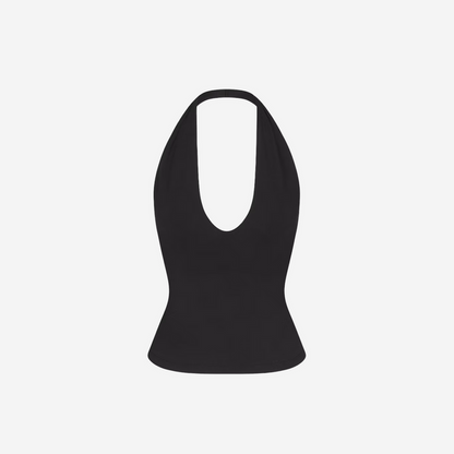 SKIMS Smooth Layers modal-blend halterneck top BLACK