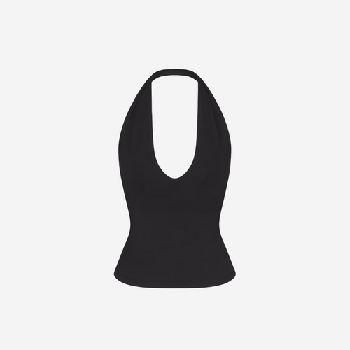 SKIMS Smooth Layers modal-blend halterneck top BLACK