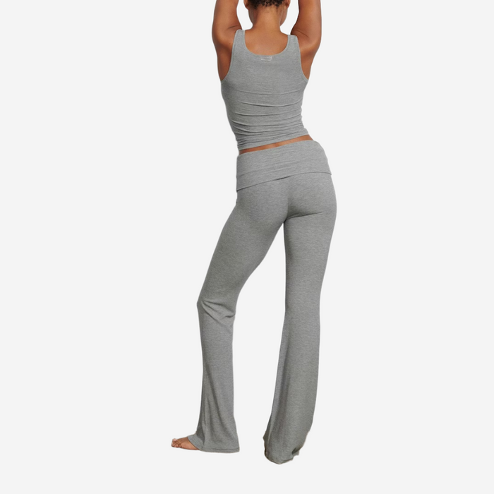 SKIMS SOFT LOUNGE FOLDOVER PANT HEATHER GREY