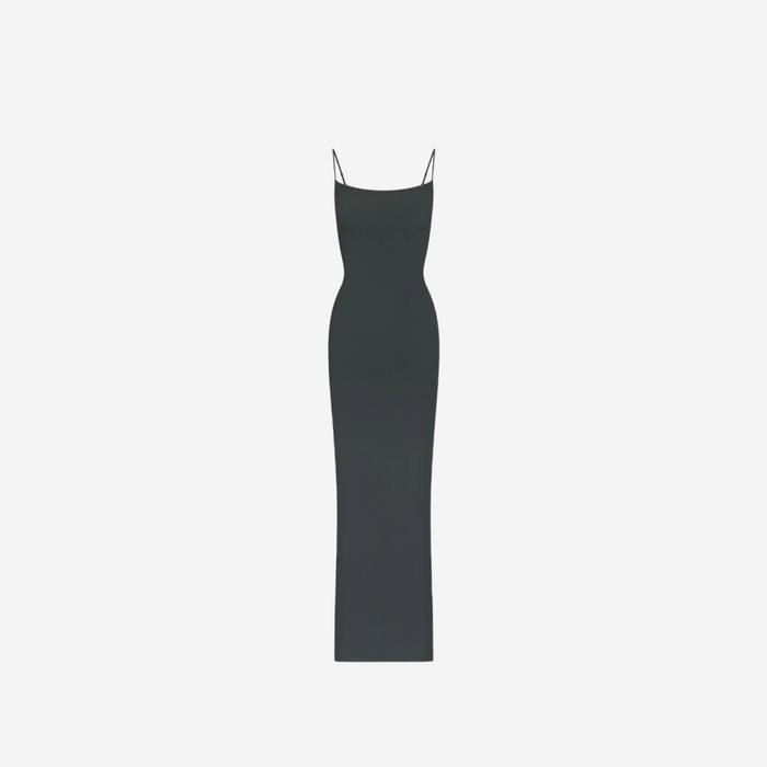 SKIMS SOFT LOUNGE LONG SLIP DRESS DEEP SEA