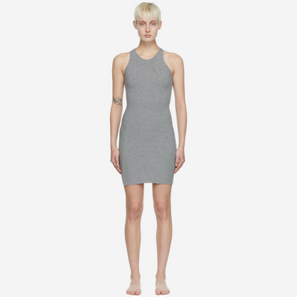 SKIMS SOFT LOUNGE MINI DRESS GRAY