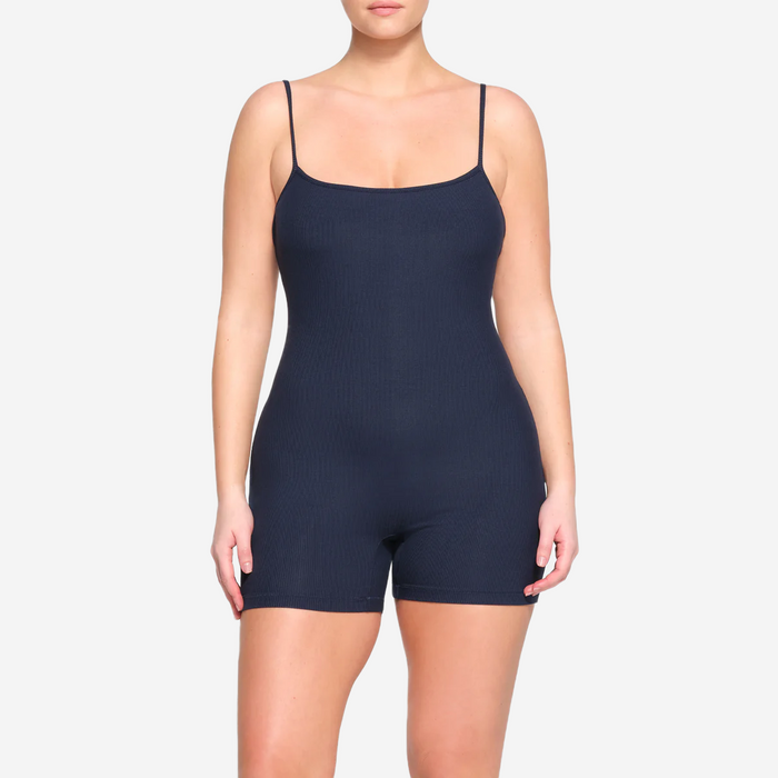 SKIMS SOFT LOUNGE SCOOP ONESIE NAVY