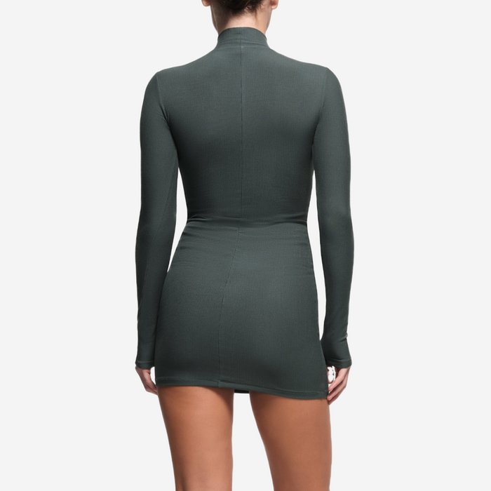 SKIMS SOFT LOUNGE TURTLENECK MINI DRESS DEEP SEA
