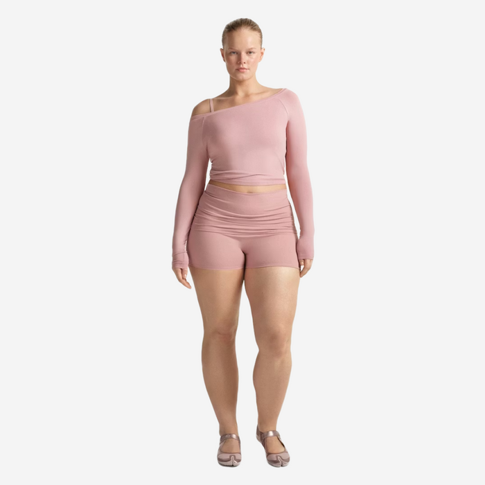 Nike SKIMS STRETCH KNIT LONG SLEEVE BOATNECK TOP HIMALAYAN