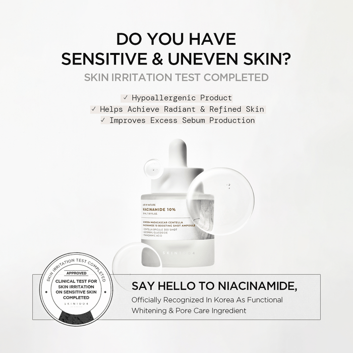 SKIN1004 Madagascar Centella Niacinamide 10 Boosting Shot Ampoule 30ml أمبولة SKIN1004 مدغشقر سنتيلا نياسيناميد 10 المعززة - Princess Cosmetics Qatar