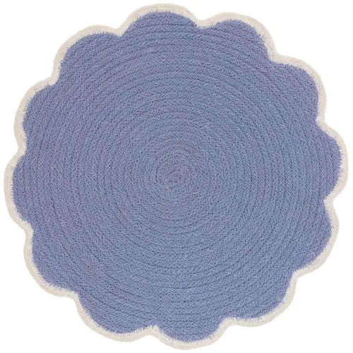 Sky Blue Scalloped Placemat