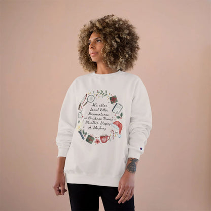 "Slaying or Sleighing" True Crime Christmas Sweatshirt - Champion S600 Unisex