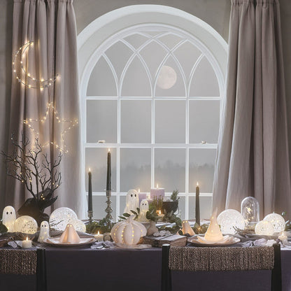 Small White Confetti Glass Globe LED Decoration