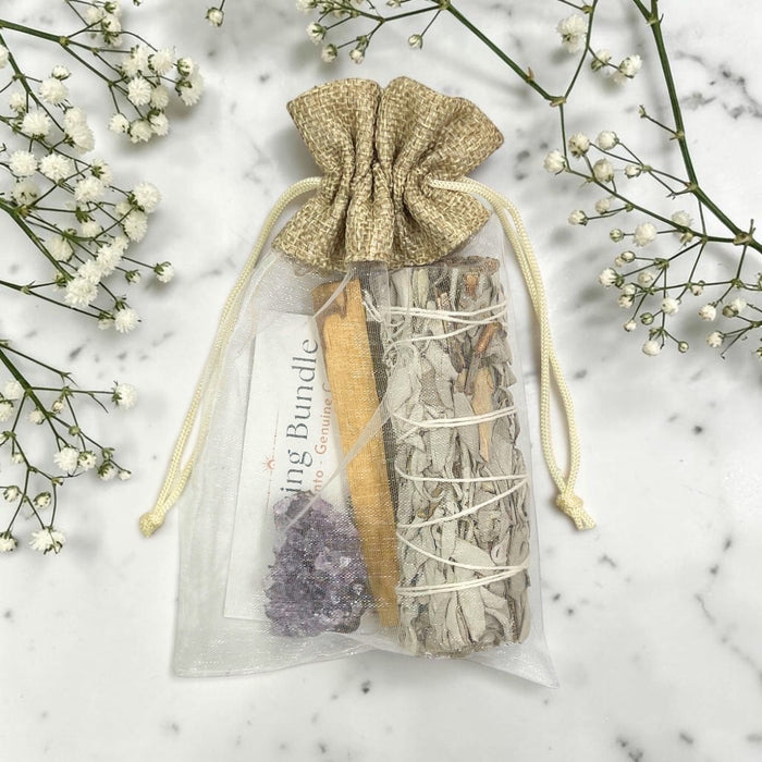 Smudge & Crystal Cleansing Bundle - Amethyst