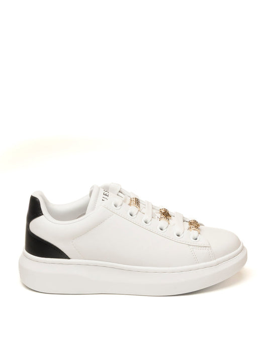 GUESS Sneaker fionia charme bianco/nero FLJFIO ELE12 FIONIA-WHT/BLK