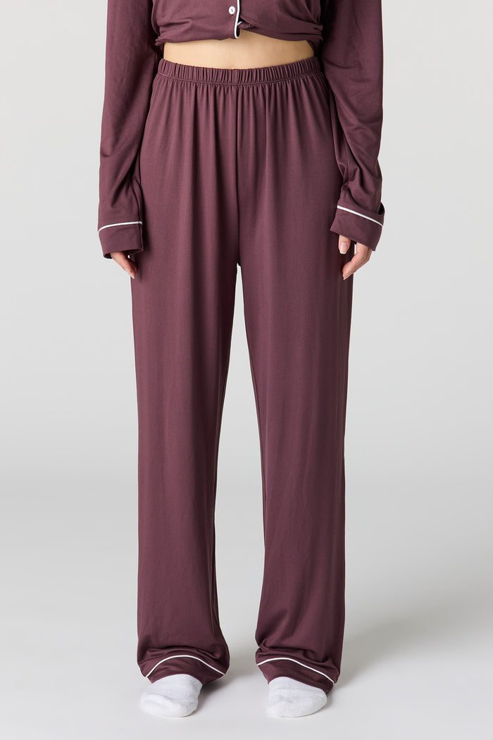 Soft Button-Up Long Sleeve Top & Pant Pajama Set