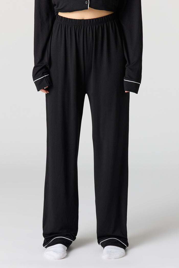 Soft Button-Up Long Sleeve Top & Pant Pajama Set