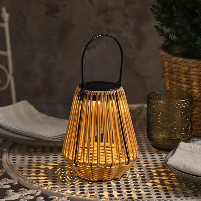 Solar Hygge Wicker Lantern and Kurv Table Lamp Bundle