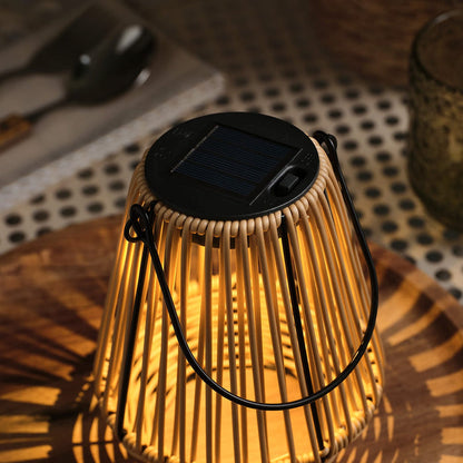 Solar Hygge Wicker Lantern and Kurv Table Lamp Bundle
