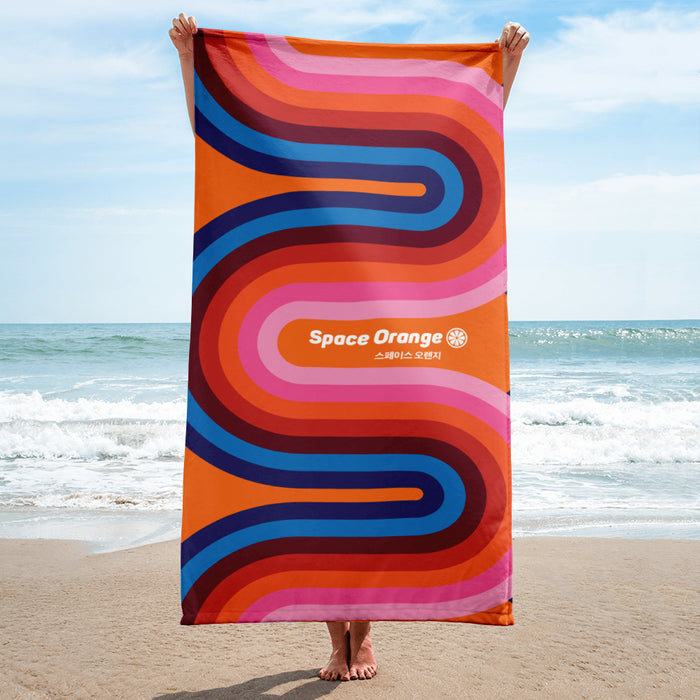 Space Orange K Beach Towel