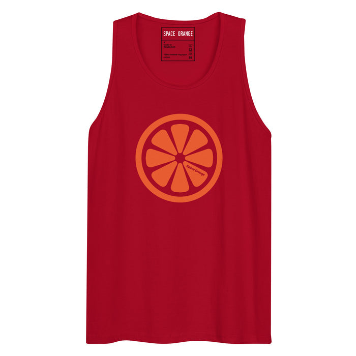 Space Orange Round Logo Men’s premium tank top