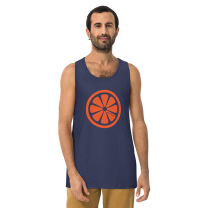 Space Orange Round Logo Men’s premium tank top