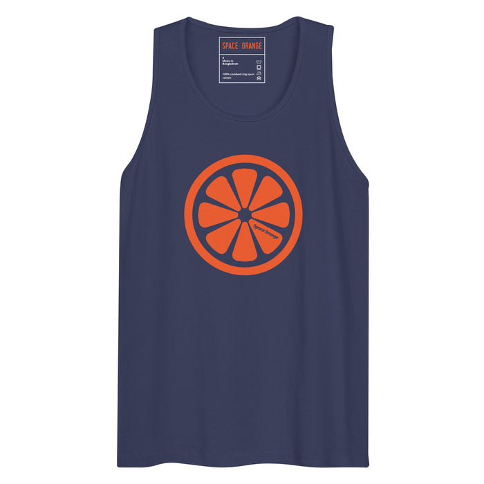 Space Orange Round Logo Men’s premium tank top