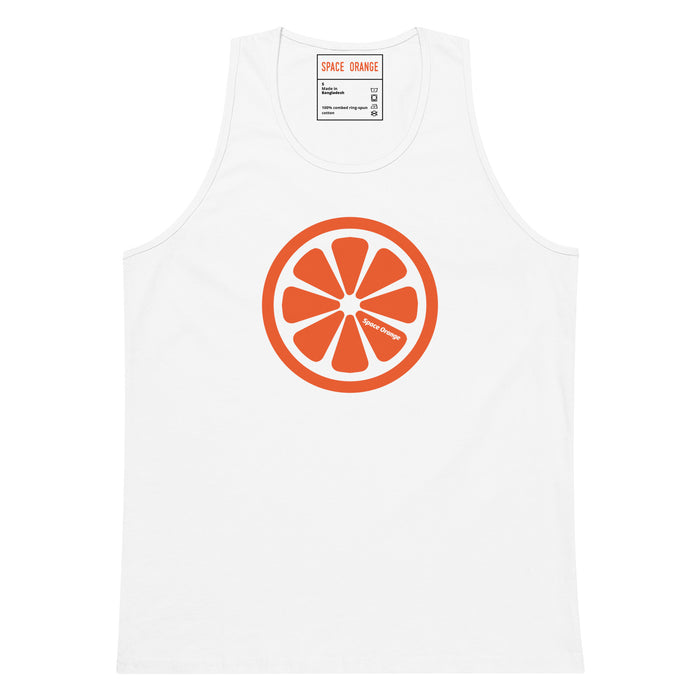 Space Orange Round Logo Men’s premium tank top