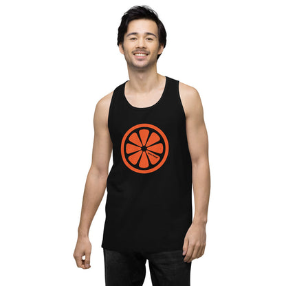 Space Orange Round Logo Men’s premium tank top