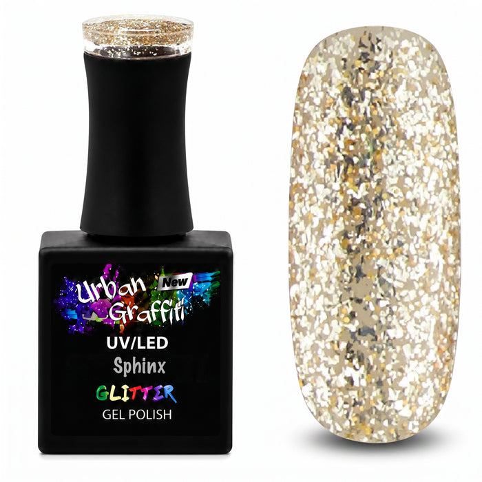 Sphinx - UGGP-A0917 Urban Graffiti - Gold Chunky Glitter Gel Polish - 15ml