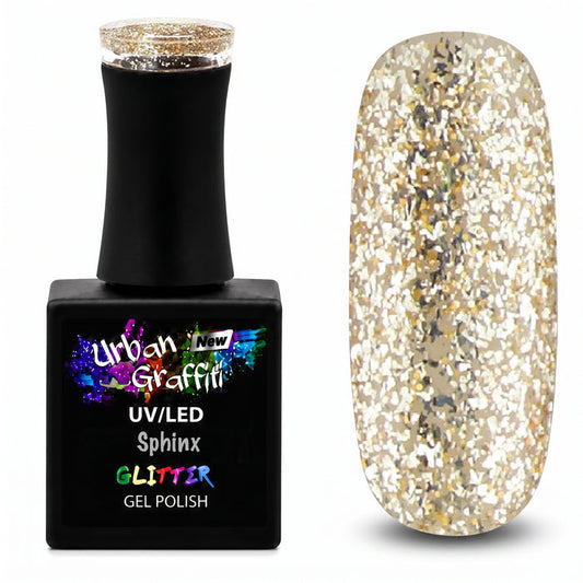 Sphinx - UGGP-A0917 Urban Graffiti - Gold Chunky Glitter Gel Polish - 15ml