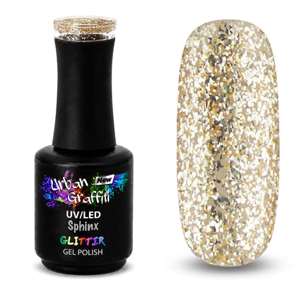 Sphinx - UGGP-A0917 Urban Graffiti - Gold Chunky Glitter Gel Polish - 15ml