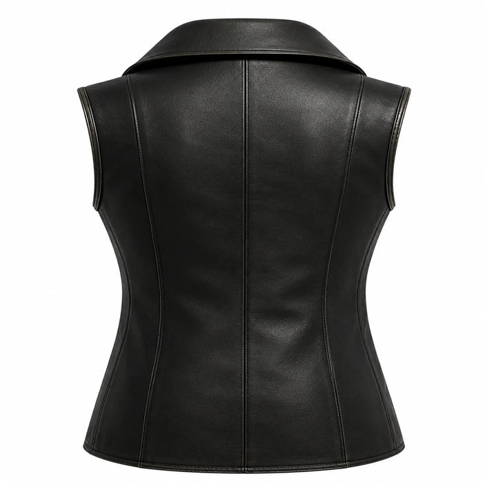 Spider-Man Noir Black Leather Cosplay Vest - Leveljacket