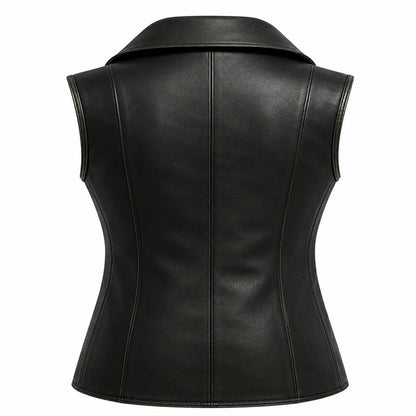 Spider-Man Noir Black Leather Cosplay Vest - Leveljacket