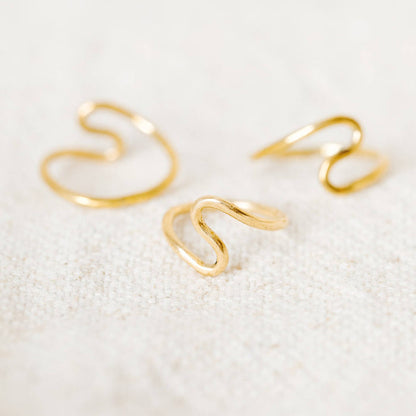 Squiggle Brass Ring- Assorted Sizes- Sold Individually