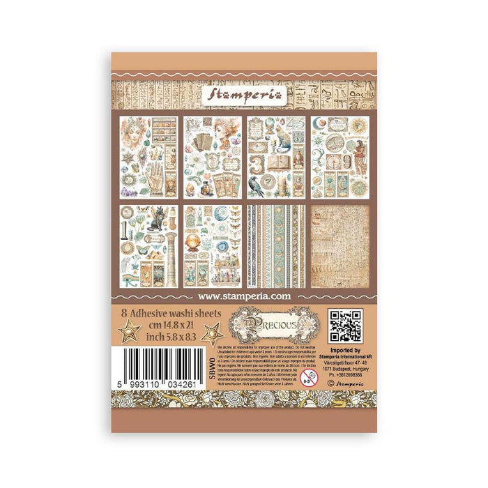 Stamperia - A5 Washi Pad - 8/Pkg - Fortune. The washi album is printed on 8 sheets of translucent washi paper, which is easy to cut. It works best on light surfaces. Available at embellish Away located in Bowmanville Ontario Canada.