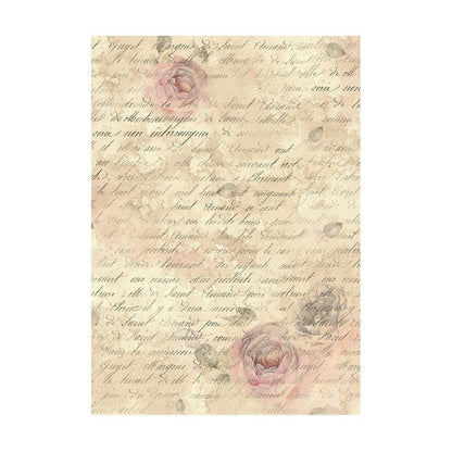 Stamperia - Assorted Rice Paper Backgrounds A6 - 8/Sheets - Shabby Rose. Rice papers are wafer thin and can be used for wrapping, decoupage, painting, molding and are perfect for mixed media projects and other paper crafts. Available at Embellish Away located in Bowmanville Ontario Canada.