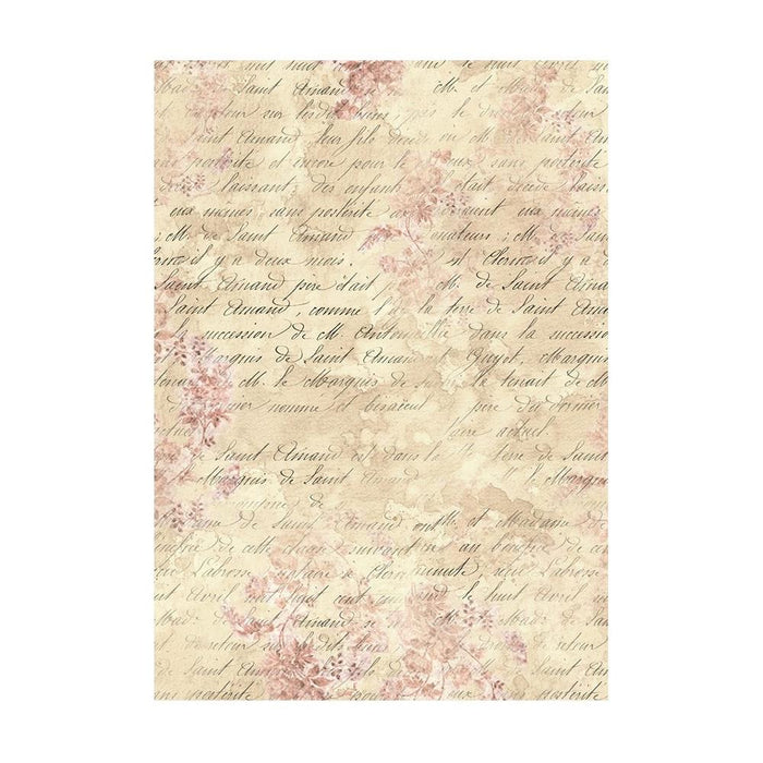 Stamperia - Assorted Rice Paper Backgrounds A6 - 8/Sheets - Shabby Rose. Rice papers are wafer thin and can be used for wrapping, decoupage, painting, molding and are perfect for mixed media projects and other paper crafts. Available at Embellish Away located in Bowmanville Ontario Canada.
