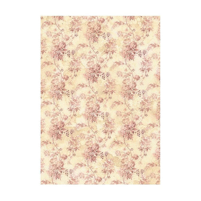 Stamperia - Assorted Rice Paper Backgrounds A6 - 8/Sheets - Shabby Rose. Rice papers are wafer thin and can be used for wrapping, decoupage, painting, molding and are perfect for mixed media projects and other paper crafts. Available at Embellish Away located in Bowmanville Ontario Canada.