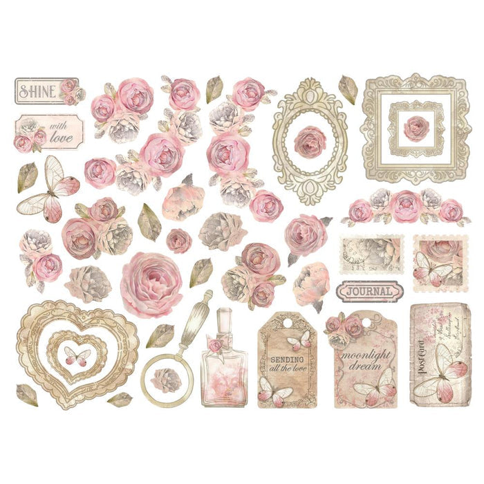 Stamperia - Die-Cuts - Shabby Rose. A fun addition to cards, scrapbook pages and much more! This package contains assorted coordinating die-cut pieces. Available in several assortments, each sold separately. Available at Embellish Away located in Bowmanville Ontario Canada.