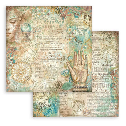 Stamperia - Double-Sided Paper Pad 12"X12" - 10/Pkg - Fortune. Start your paper craft projects with the perfect papers. Ideal for scrapbook pages, greeting cards and more! Acid free. Package contains ten double-sided 12x12 inch sheets (20 designs total). Available at embellish Away located in Bowmanville Ontario Canada