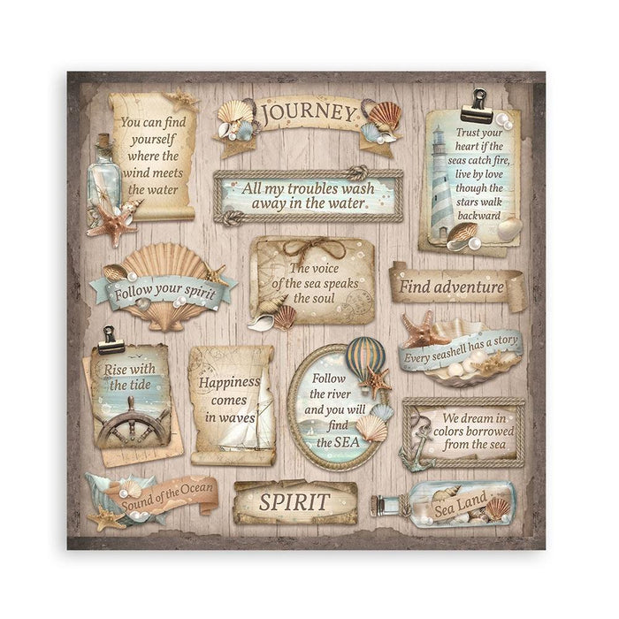 Stamperia - Double-Sided Paper Pad 8"X8" - 10/Pkg - Sea Land. The perfect start to your scrapbooks, cards and more! Available at Embellish Away located in Bowmanville Ontario Canada.