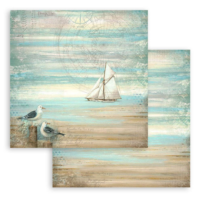 Stamperia - Double-Sided Paper Pad 8"X8" - 10/Pkg - Sea Land. The perfect start to your scrapbooks, cards and more! Available at Embellish Away located in Bowmanville Ontario Canada.
