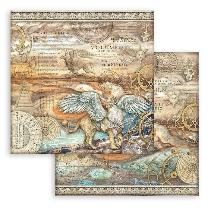 Stamperia - Double-Sided Paper Pad 8"X8" - 10/Pkg - Sir Vagabond In Fantasy World. The perfect start to your scrapbooks, cards and more! This package contains ten 8x8 inch double-sided sheets with a different design on each side. Available at Embellish Away located in Bowmanville Ontario Canada.