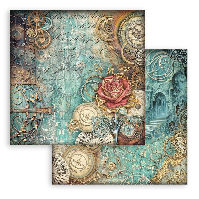 Stamperia - Double-Sided Paper Pad 8"X8" - 10/Pkg - Sir Vagabond In Fantasy World. The perfect start to your scrapbooks, cards and more! This package contains ten 8x8 inch double-sided sheets with a different design on each side. Available at Embellish Away located in Bowmanville Ontario Canada.