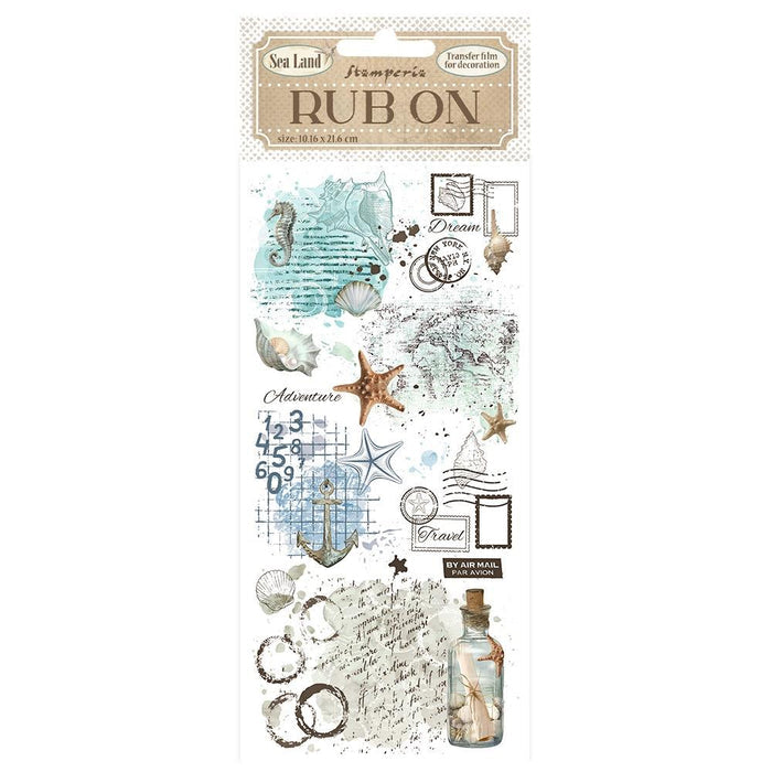Stamperia - Rub-On 4"X8.5" - Sea Land - Bottle. Instant beauty on virtually any surface you can imagine. Available at Embellish Away located in Bowmanville Ontario Canada.