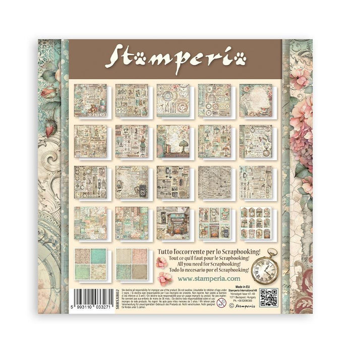 Stamperia - Double-Sided Paper Pad 8"X8" - 22/Pkg - Brocante Antiques. All you need for scrapbooking! This package contains 22 sheets of 8x8 single-sided cardstock. Available in a variety of designs, each sold separately. Acid Free.