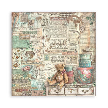 Stamperia - Double-Sided Paper Pad 8"X8" - 22/Pkg - Brocante Antiques. All you need for scrapbooking! This package contains 22 sheets of 8x8 single-sided cardstock. Available in a variety of designs, each sold separately. Acid Free.