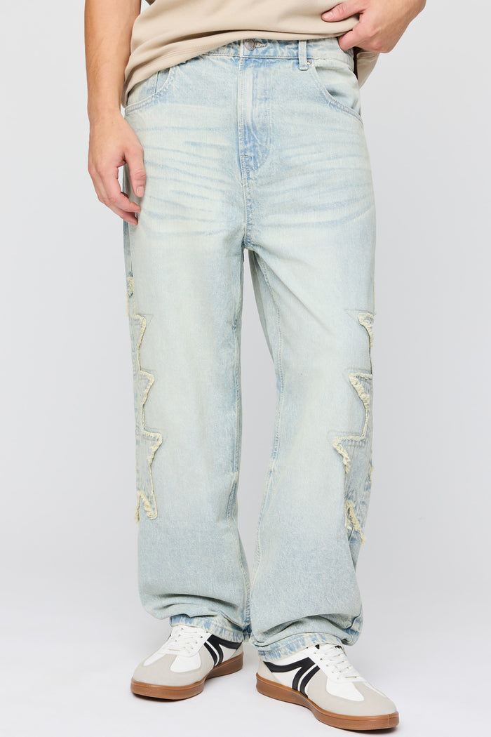 Star Applique Baggy Jean