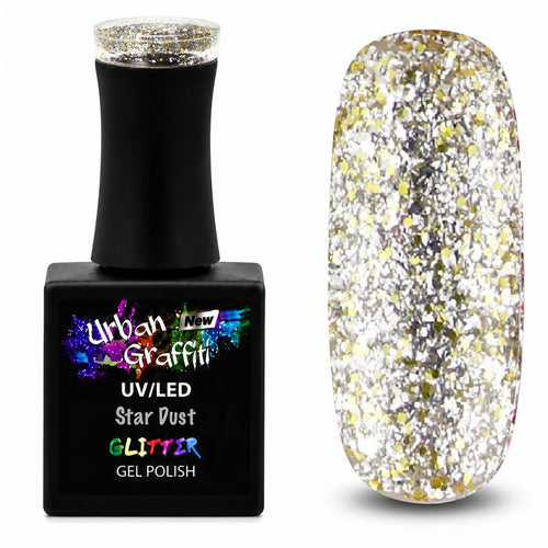 Star Dust - UGGP-A0906 Urban Graffiti Silver and Gold Glitter Gel Polish 15ml