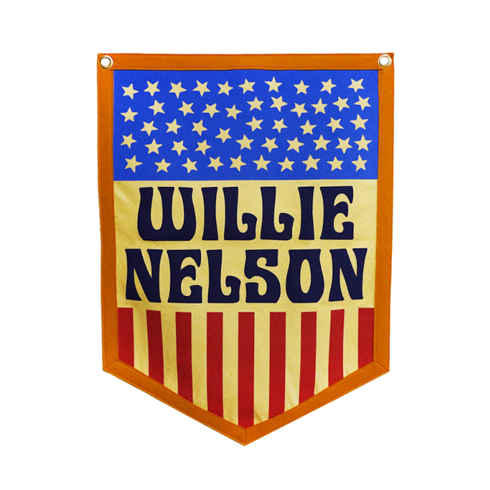 STARS AND STRIPES WILLIE NELSON CAMP FLAG