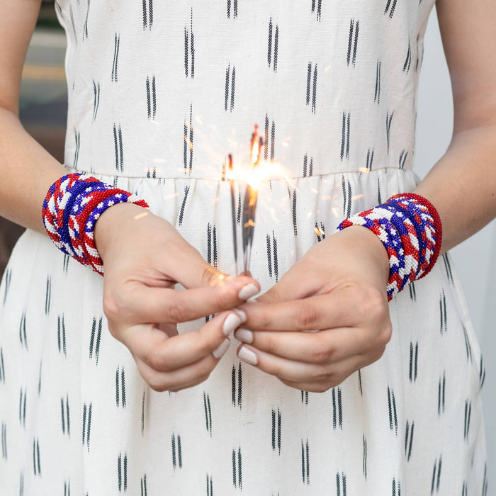 Stars & Stripes Roll On Bracelet- Assorted Sizes- Sold Individually